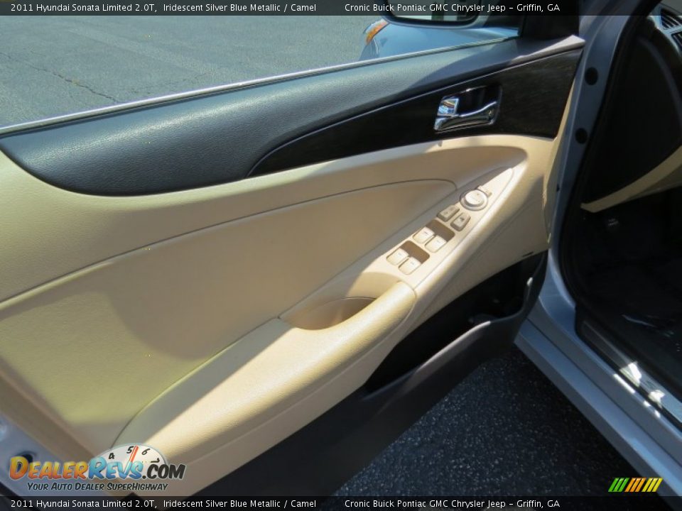 2011 Hyundai Sonata Limited 2.0T Iridescent Silver Blue Metallic / Camel Photo #16
