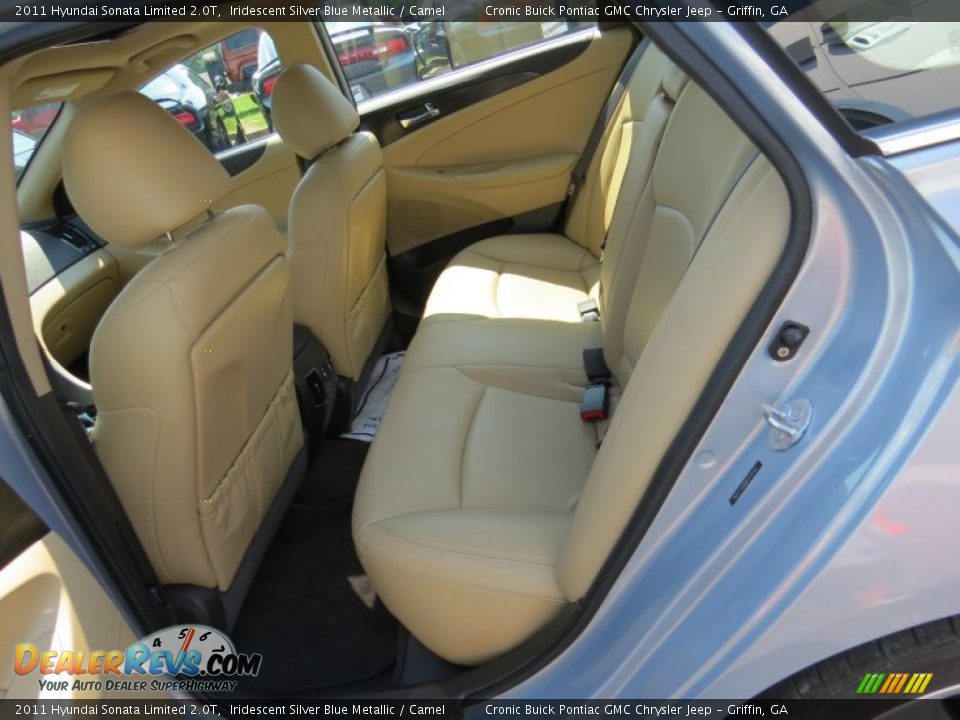 2011 Hyundai Sonata Limited 2.0T Iridescent Silver Blue Metallic / Camel Photo #17
