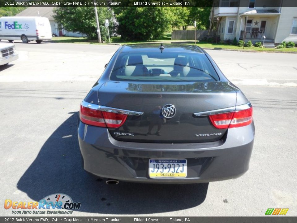 2012 Buick Verano FWD Cyber Gray Metallic / Medium Titanium Photo #8