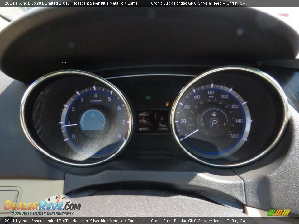 2011 Hyundai Sonata Limited 2.0T Iridescent Silver Blue Metallic / Camel Photo #22