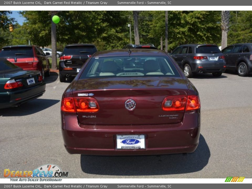 2007 Buick Lucerne CXL Dark Garnet Red Metallic / Titanium Gray Photo #4