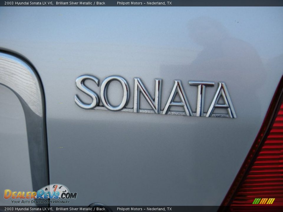 2003 Hyundai Sonata LX V6 Brilliant Silver Metallic / Black Photo #17