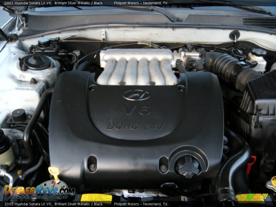 2003 Hyundai Sonata LX V6 Brilliant Silver Metallic / Black Photo #21