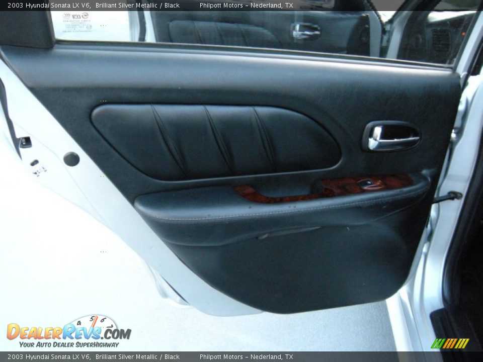 2003 Hyundai Sonata LX V6 Brilliant Silver Metallic / Black Photo #28
