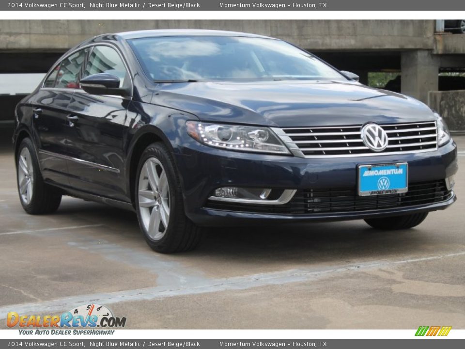 2014 Volkswagen CC Sport Night Blue Metallic / Desert Beige/Black Photo #1