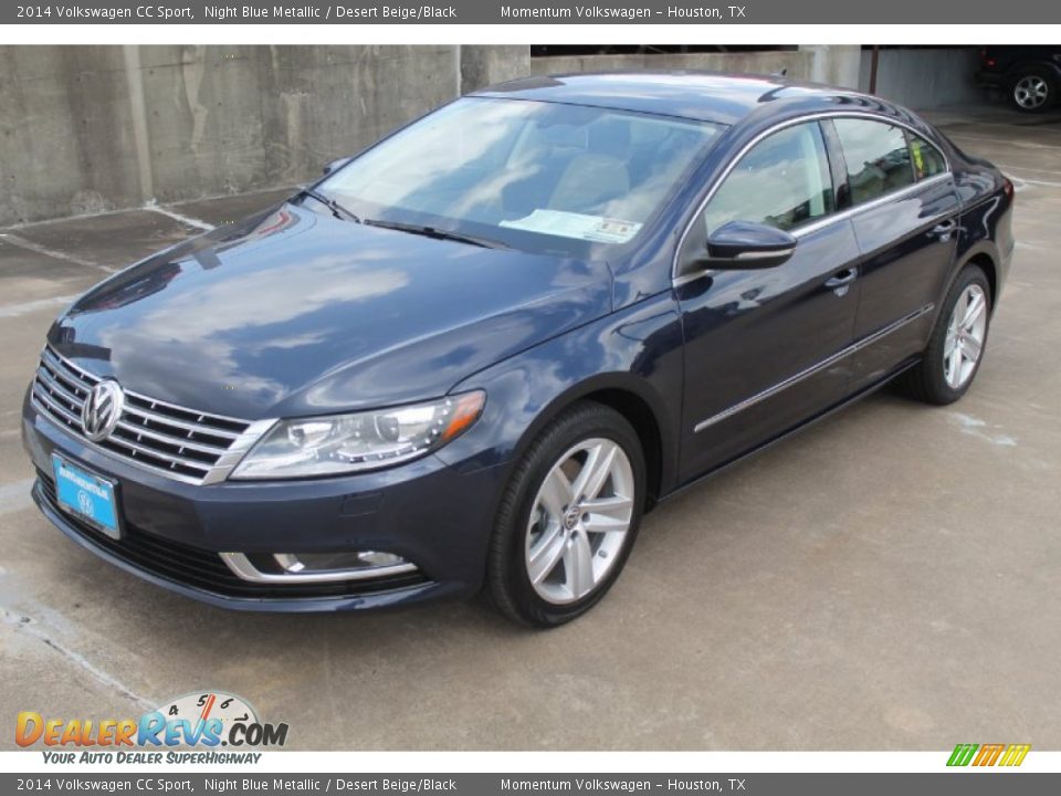 2014 Volkswagen CC Sport Night Blue Metallic / Desert Beige/Black Photo #3