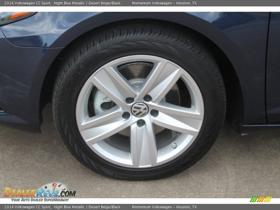 2014 Volkswagen CC Sport Night Blue Metallic / Desert Beige/Black Photo #4
