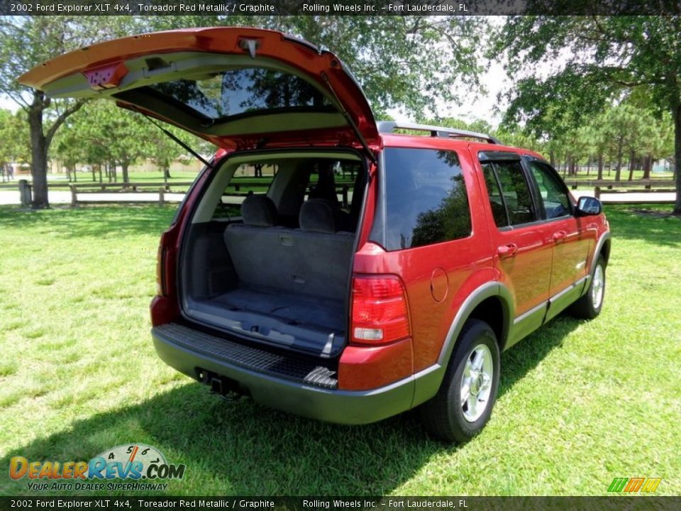 2002 Ford Explorer XLT 4x4 Toreador Red Metallic / Graphite Photo #33