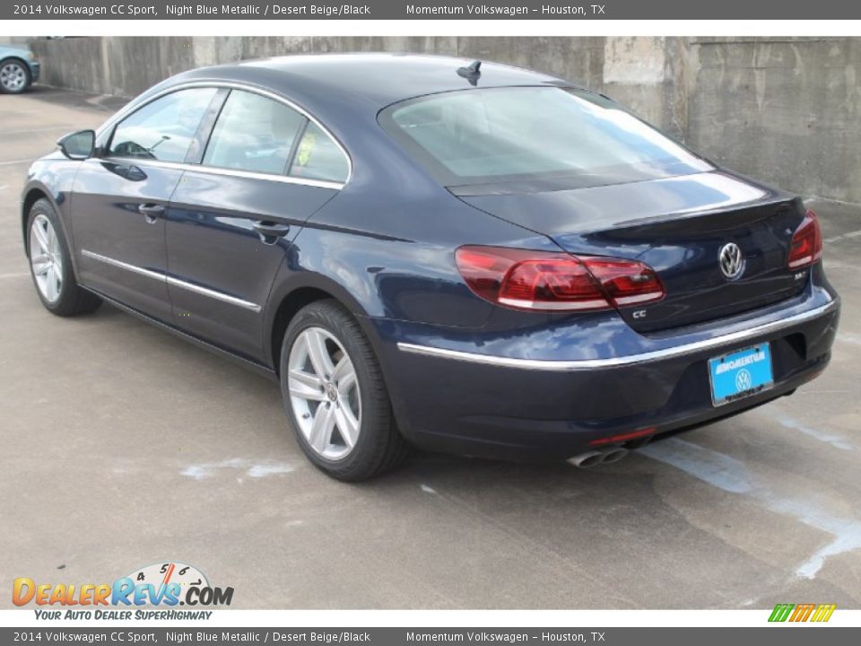 2014 Volkswagen CC Sport Night Blue Metallic / Desert Beige/Black Photo #6