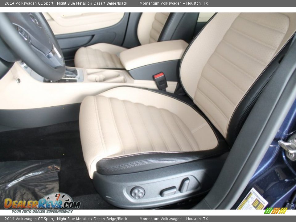 2014 Volkswagen CC Sport Night Blue Metallic / Desert Beige/Black Photo #14
