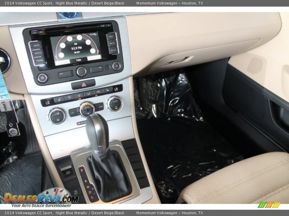2014 Volkswagen CC Sport Night Blue Metallic / Desert Beige/Black Photo #16