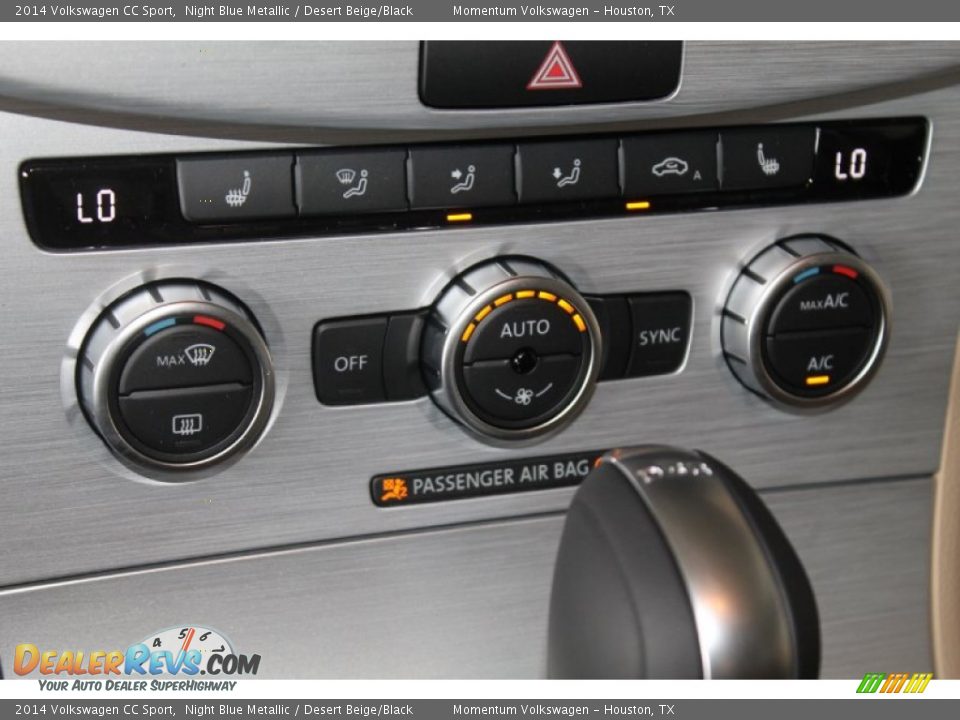 2014 Volkswagen CC Sport Night Blue Metallic / Desert Beige/Black Photo #19