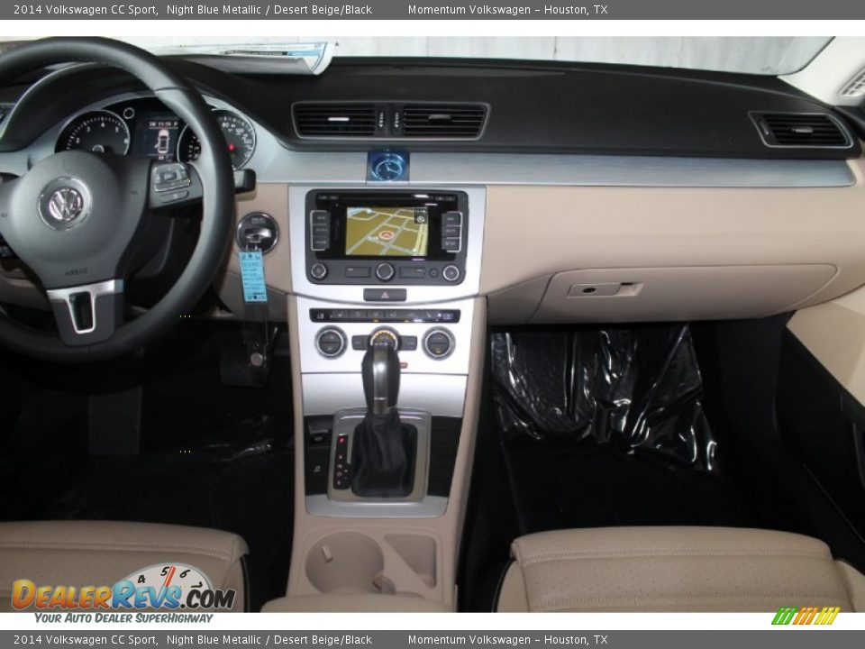 2014 Volkswagen CC Sport Night Blue Metallic / Desert Beige/Black Photo #25
