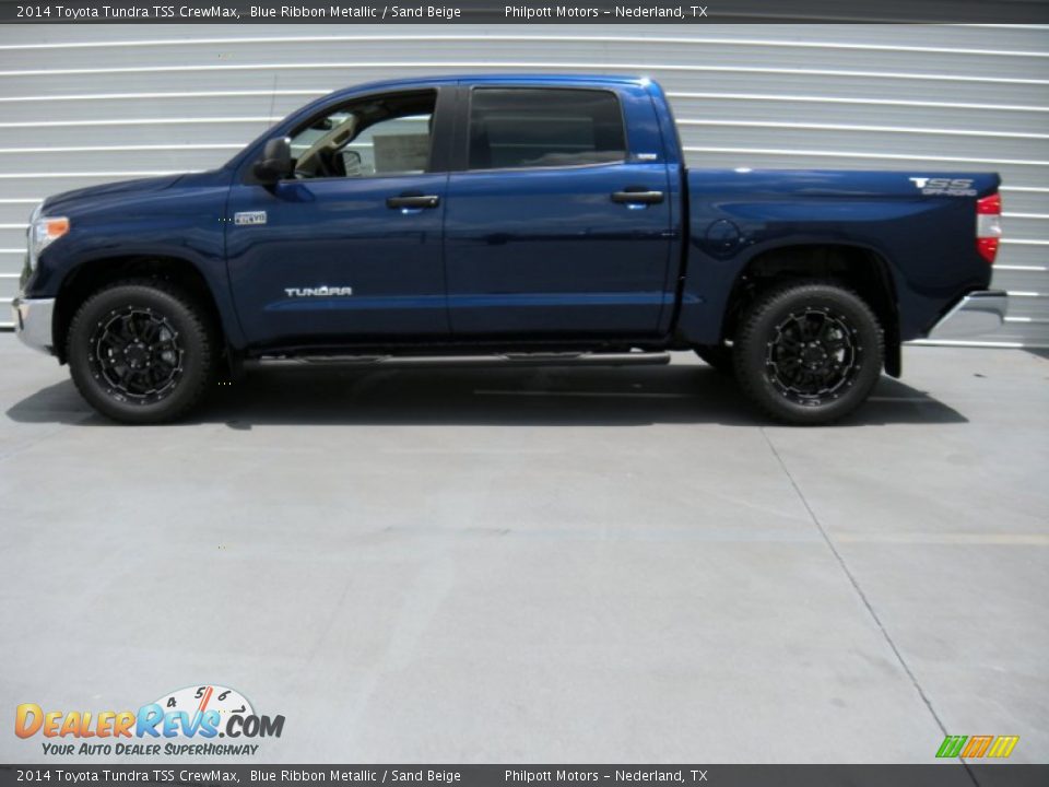 2014 Toyota Tundra TSS CrewMax Blue Ribbon Metallic / Sand Beige Photo #7