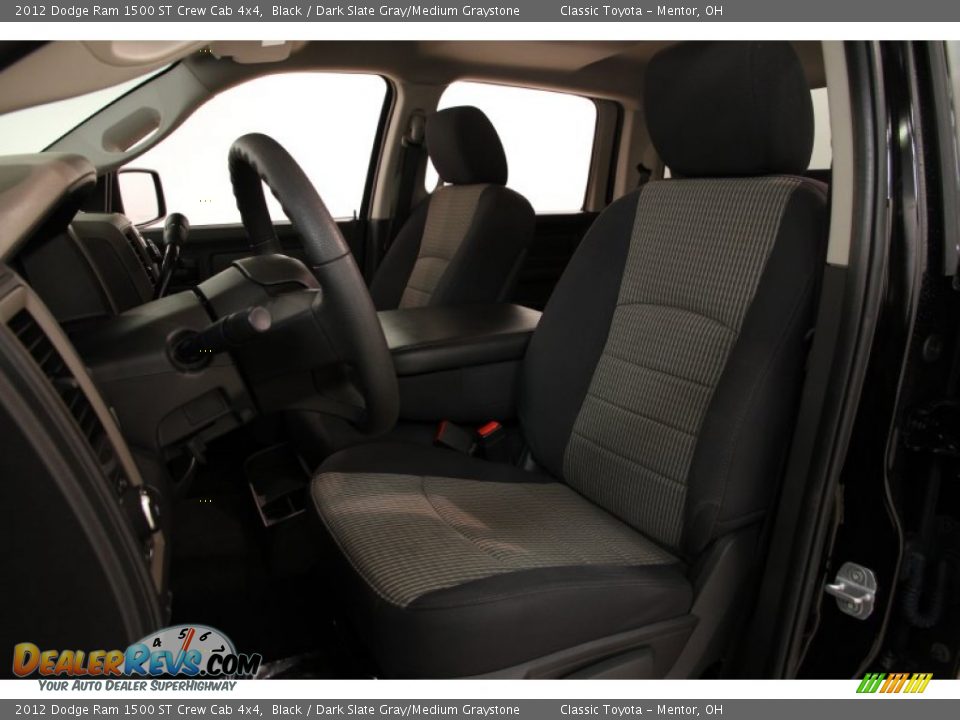 2012 Dodge Ram 1500 ST Crew Cab 4x4 Black / Dark Slate Gray/Medium Graystone Photo #6