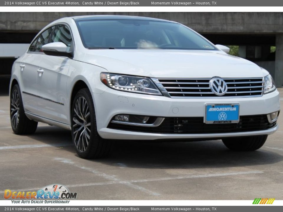 2014 Volkswagen CC V6 Executive 4Motion Candy White / Desert Beige/Black Photo #1