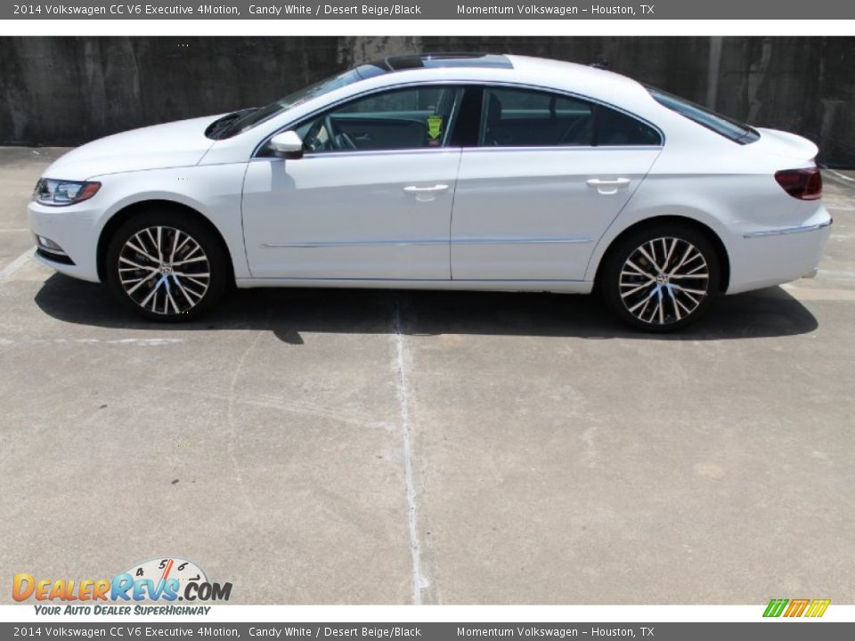 2014 Volkswagen CC V6 Executive 4Motion Candy White / Desert Beige/Black Photo #5