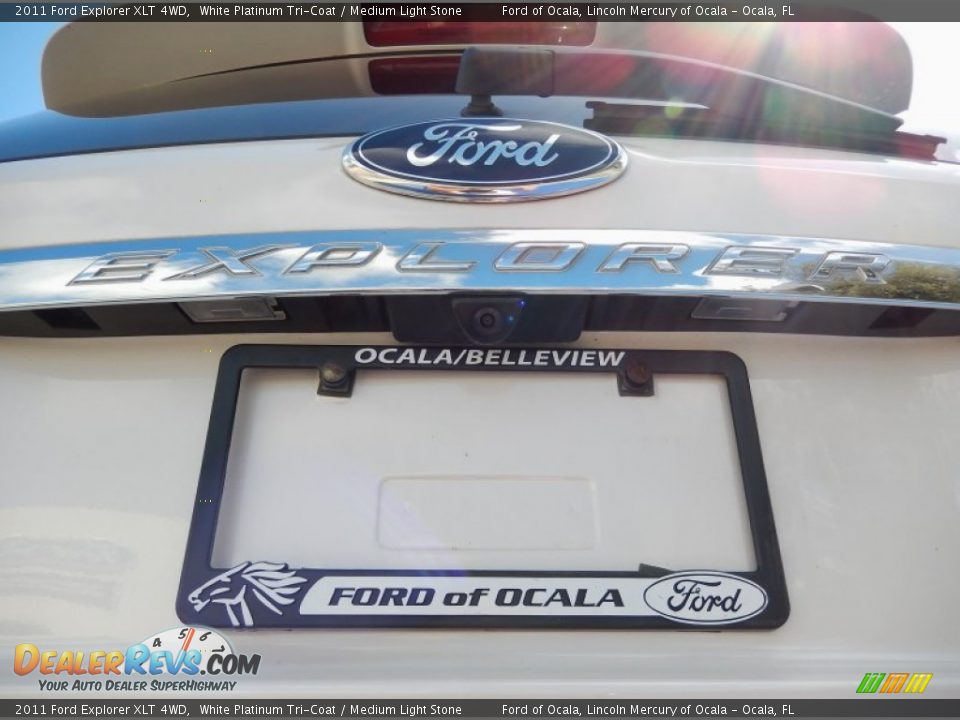 2011 Ford Explorer XLT 4WD White Platinum Tri-Coat / Medium Light Stone Photo #9