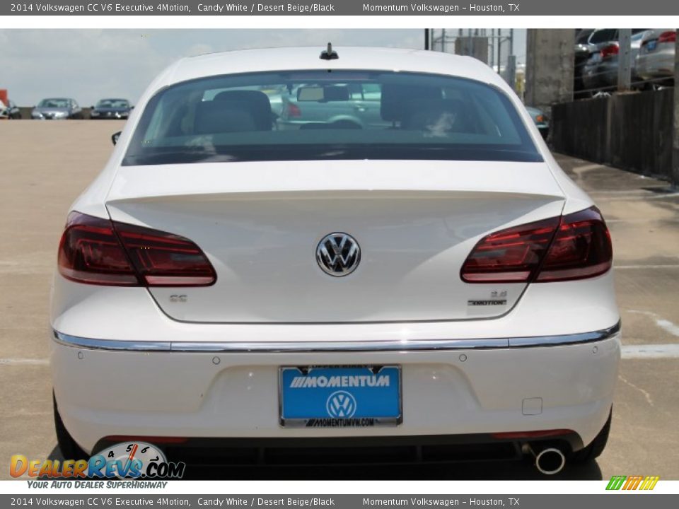 2014 Volkswagen CC V6 Executive 4Motion Candy White / Desert Beige/Black Photo #7