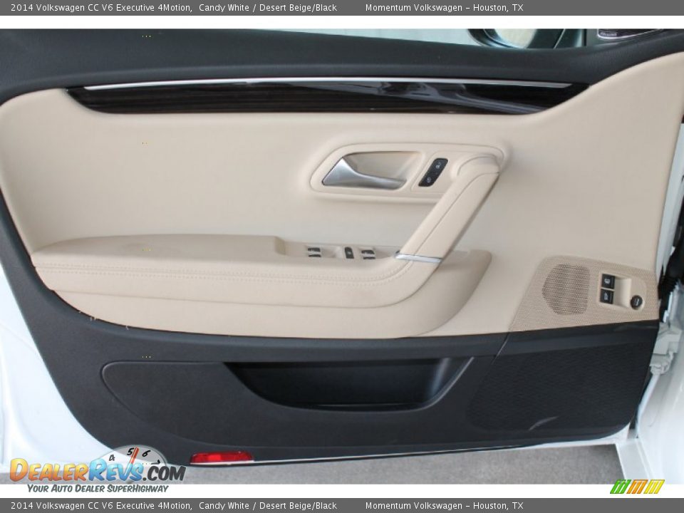 2014 Volkswagen CC V6 Executive 4Motion Candy White / Desert Beige/Black Photo #13