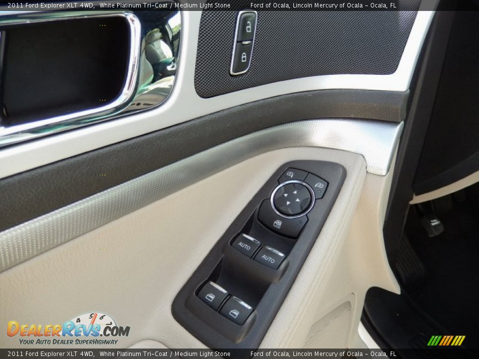2011 Ford Explorer XLT 4WD White Platinum Tri-Coat / Medium Light Stone Photo #16