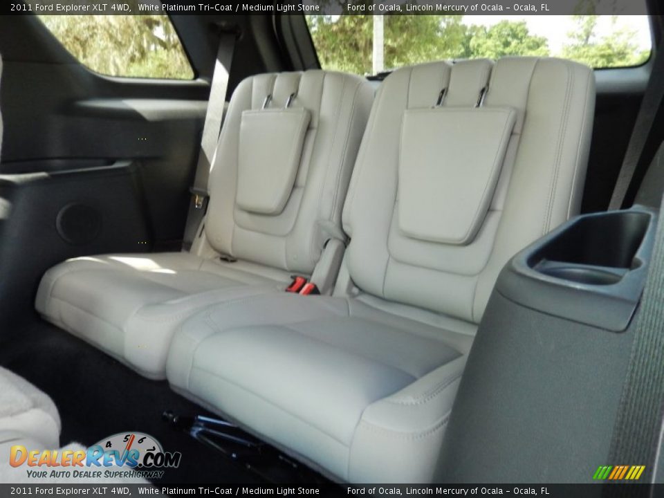 2011 Ford Explorer XLT 4WD White Platinum Tri-Coat / Medium Light Stone Photo #19
