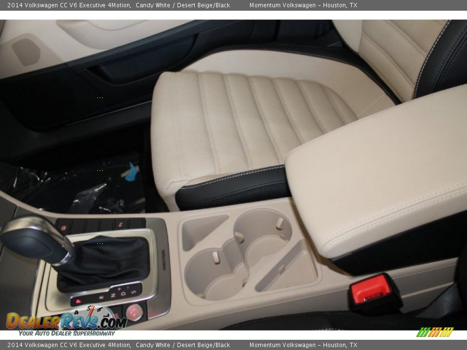 2014 Volkswagen CC V6 Executive 4Motion Candy White / Desert Beige/Black Photo #17