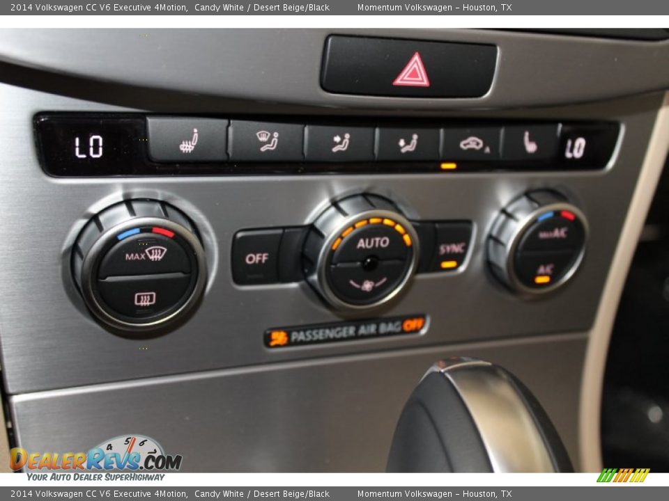 2014 Volkswagen CC V6 Executive 4Motion Candy White / Desert Beige/Black Photo #19