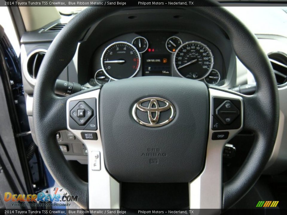 2014 Toyota Tundra TSS CrewMax Blue Ribbon Metallic / Sand Beige Photo #34