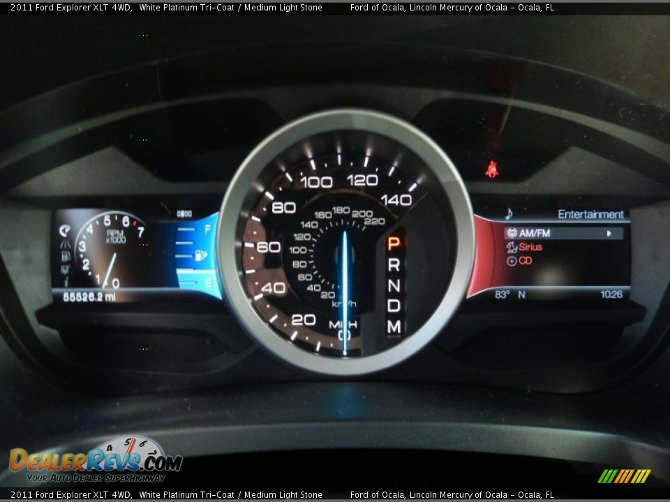 2011 Ford Explorer XLT 4WD White Platinum Tri-Coat / Medium Light Stone Photo #25