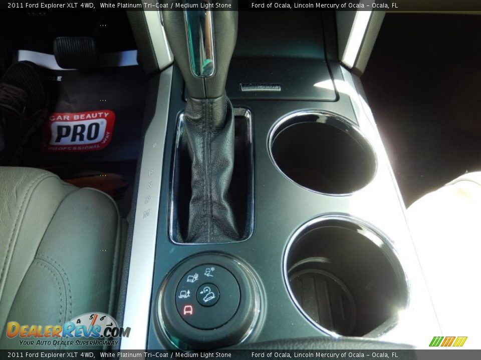 2011 Ford Explorer XLT 4WD White Platinum Tri-Coat / Medium Light Stone Photo #27