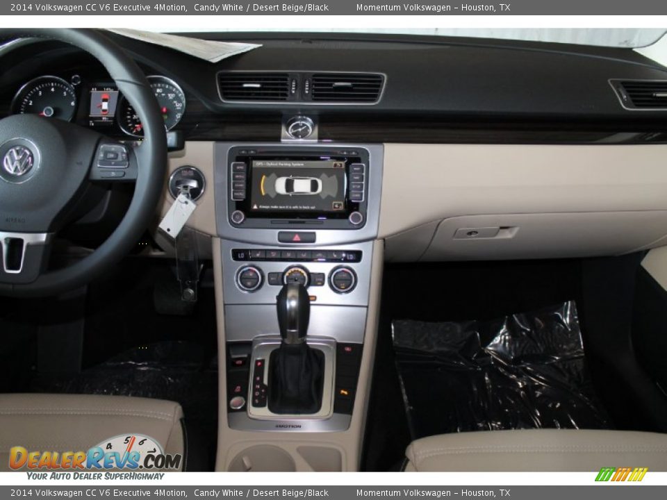 2014 Volkswagen CC V6 Executive 4Motion Candy White / Desert Beige/Black Photo #27
