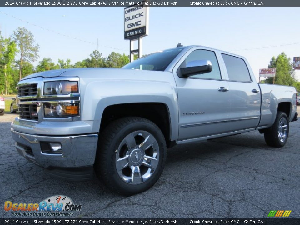 2014 Chevrolet Silverado 1500 LTZ Z71 Crew Cab 4x4 Silver Ice Metallic / Jet Black/Dark Ash Photo #3