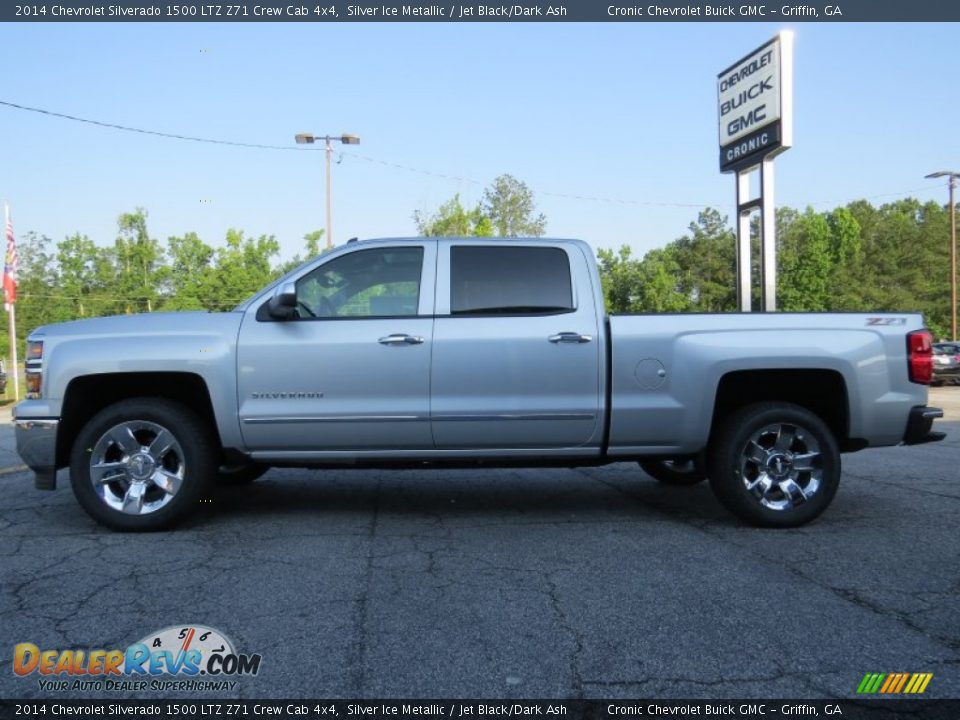 2014 Chevrolet Silverado 1500 LTZ Z71 Crew Cab 4x4 Silver Ice Metallic / Jet Black/Dark Ash Photo #4