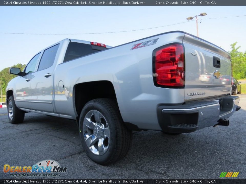 2014 Chevrolet Silverado 1500 LTZ Z71 Crew Cab 4x4 Silver Ice Metallic / Jet Black/Dark Ash Photo #5