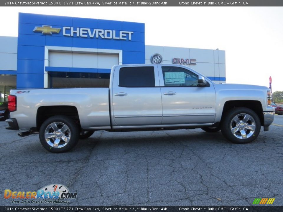 2014 Chevrolet Silverado 1500 LTZ Z71 Crew Cab 4x4 Silver Ice Metallic / Jet Black/Dark Ash Photo #8