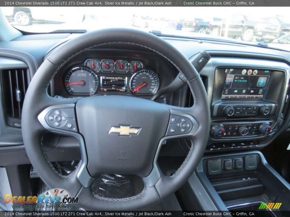 2014 Chevrolet Silverado 1500 LTZ Z71 Crew Cab 4x4 Silver Ice Metallic / Jet Black/Dark Ash Photo #13