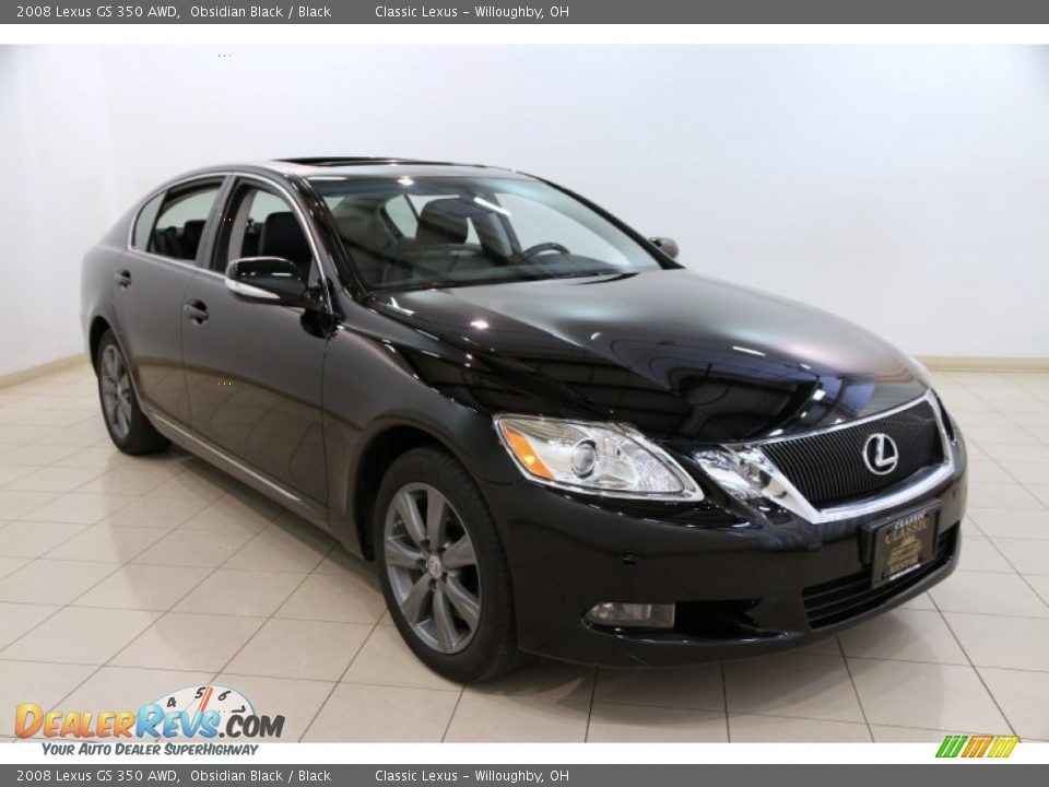 2008 Lexus GS 350 AWD Obsidian Black / Black Photo #1