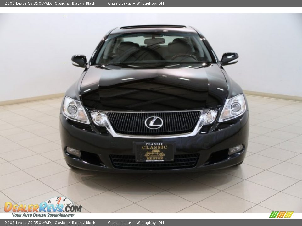2008 Lexus GS 350 AWD Obsidian Black / Black Photo #2