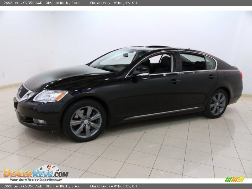 2008 Lexus GS 350 AWD Obsidian Black / Black Photo #3
