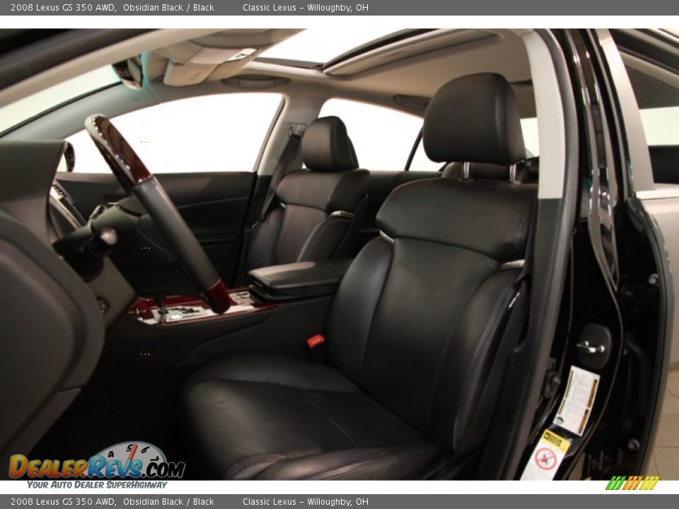 2008 Lexus GS 350 AWD Obsidian Black / Black Photo #9
