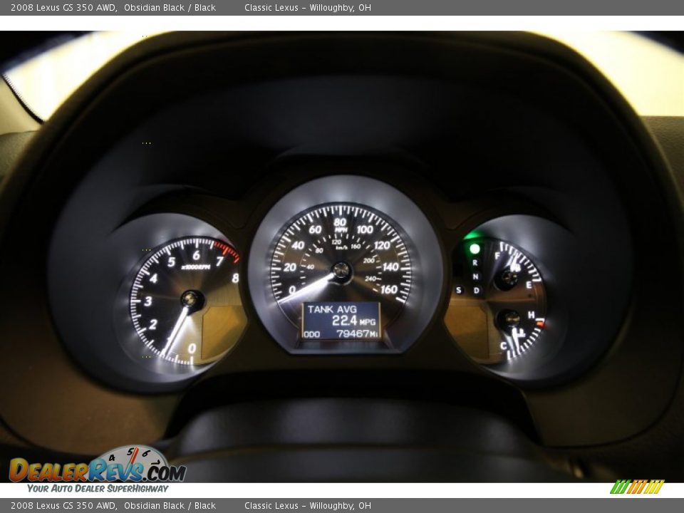 2008 Lexus GS 350 AWD Obsidian Black / Black Photo #11