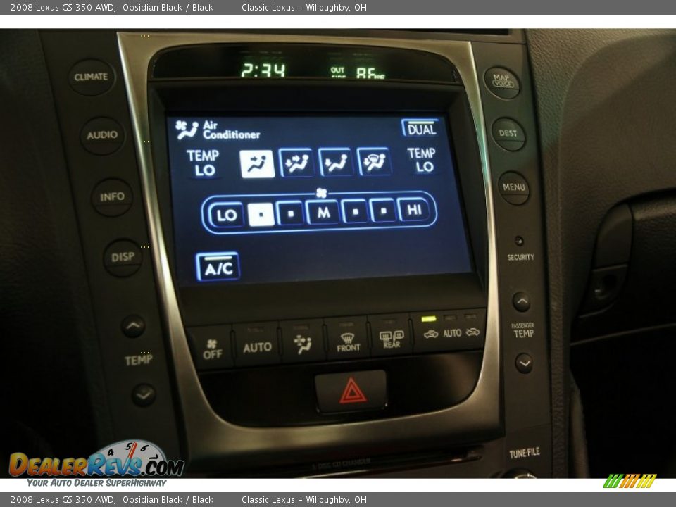 2008 Lexus GS 350 AWD Obsidian Black / Black Photo #13