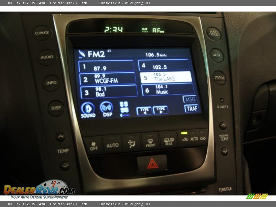 2008 Lexus GS 350 AWD Obsidian Black / Black Photo #14