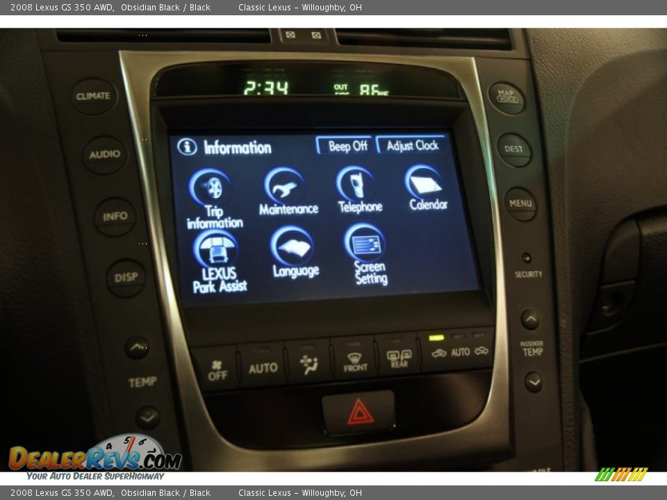 2008 Lexus GS 350 AWD Obsidian Black / Black Photo #15