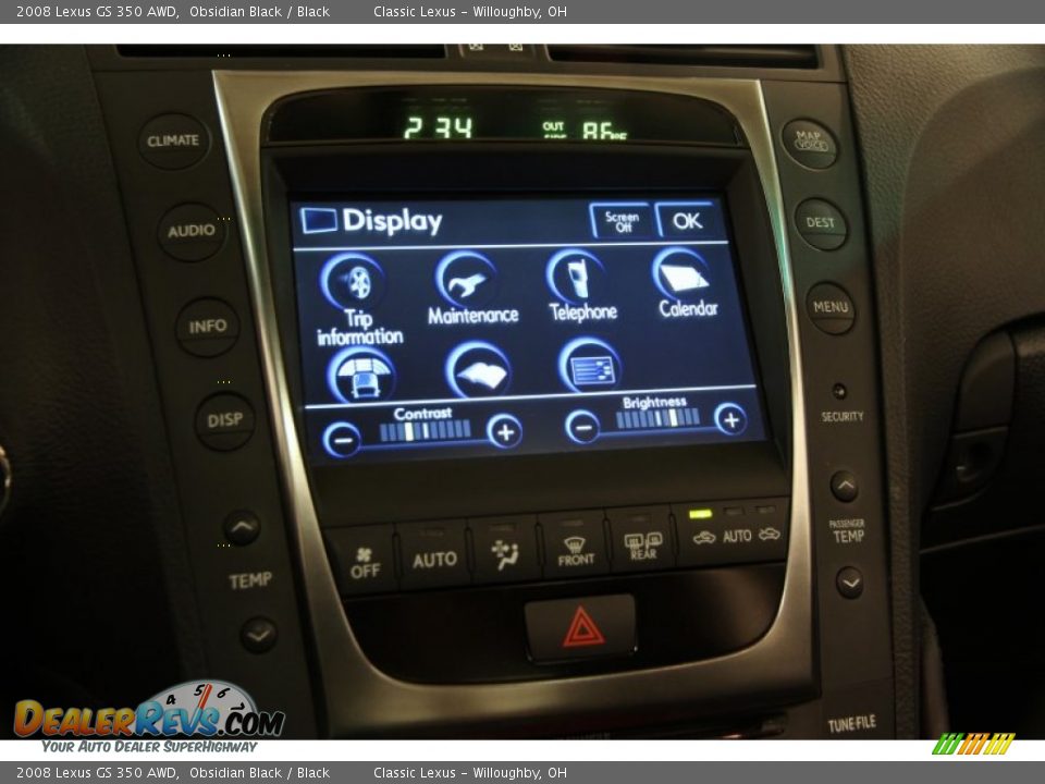 2008 Lexus GS 350 AWD Obsidian Black / Black Photo #16