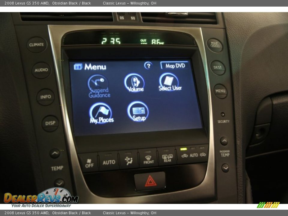 2008 Lexus GS 350 AWD Obsidian Black / Black Photo #18