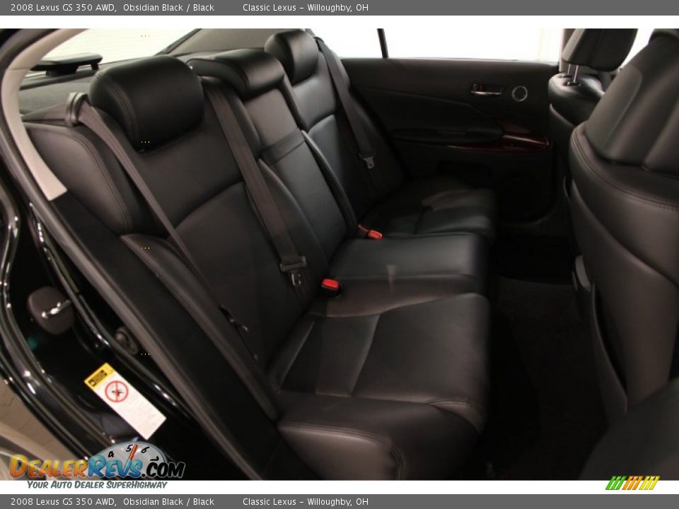 2008 Lexus GS 350 AWD Obsidian Black / Black Photo #25