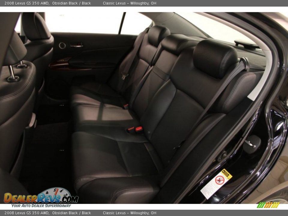 2008 Lexus GS 350 AWD Obsidian Black / Black Photo #26