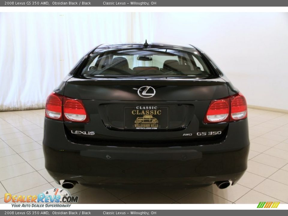 2008 Lexus GS 350 AWD Obsidian Black / Black Photo #27